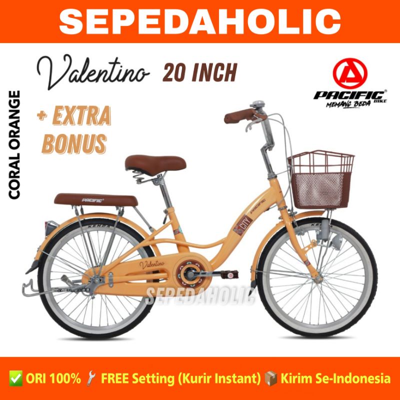 [EKA JAAYA SEPEDA] Sepeda Keranjang Dewasa PACIFIC VALENTINO Ukuran 20 & 26 Inch Keranjang