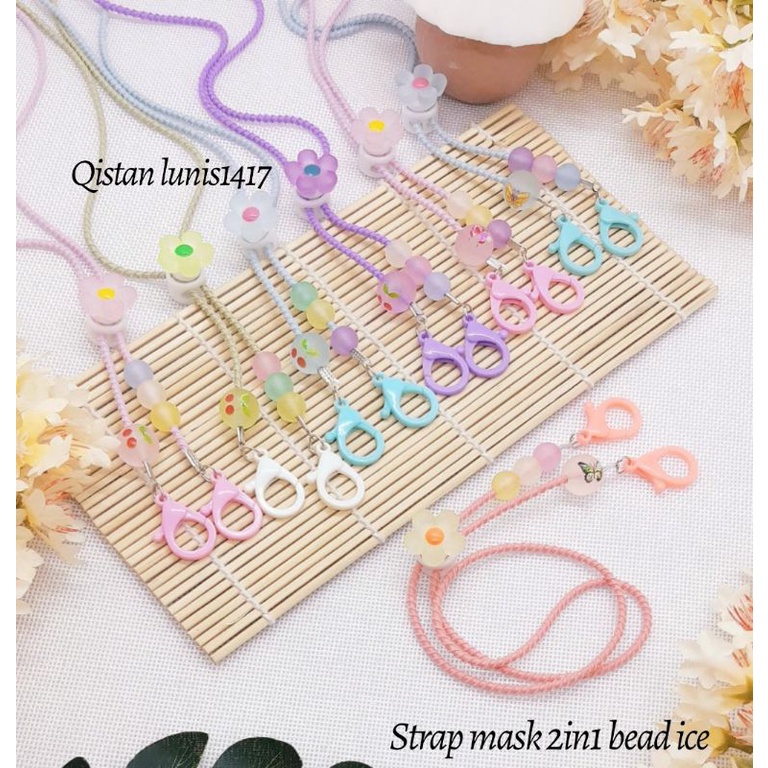 Strap mask 2in1 bead ice