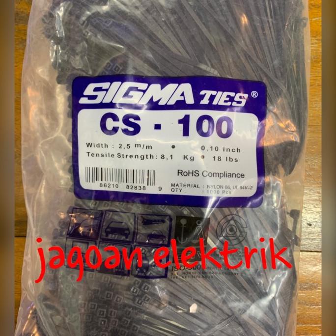

Office & Stationery | Document Organizer | Kabel Tis / Cable Ties Cs-100 Hitam Isi 1000 Pcs Sigma Original | Best Seller
