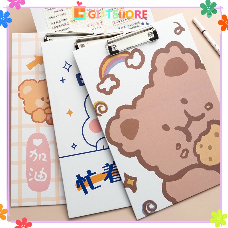 

COD✨A4 Clipboard Papan Ujian Jalan clipboard Lucu Kartun Kertas / Siswa klip folder kertas Papan / Jalan Map Clip Folder Folio gs