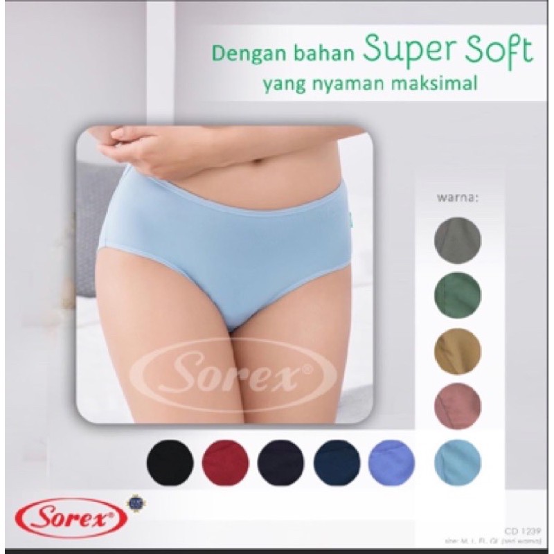 Lusinan CD Celana Dalam Wanita Sorex 1239 Original Murah Pakaian Dalam Wanita Kancut Wanita Sempak Wanita Celana Dalam Wanita Lusinan Sorex Katun Murah