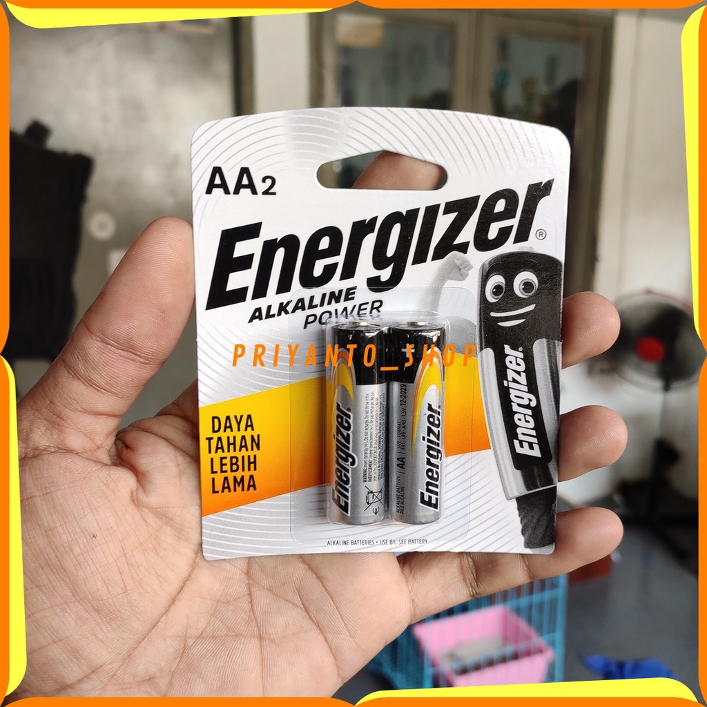 BATERAI ENERGIZER ALKALINE POWER AA A2 E91 LR6 1.5V ASLI ISI 2 ORIGINAL