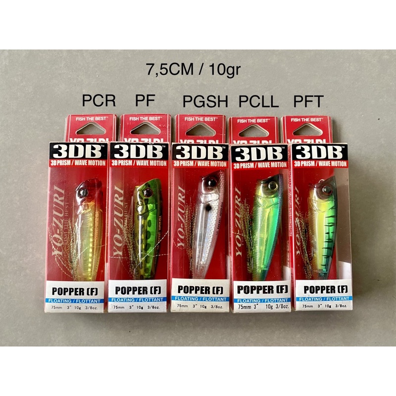 Lure Popper Yozuri 75mm 3DB