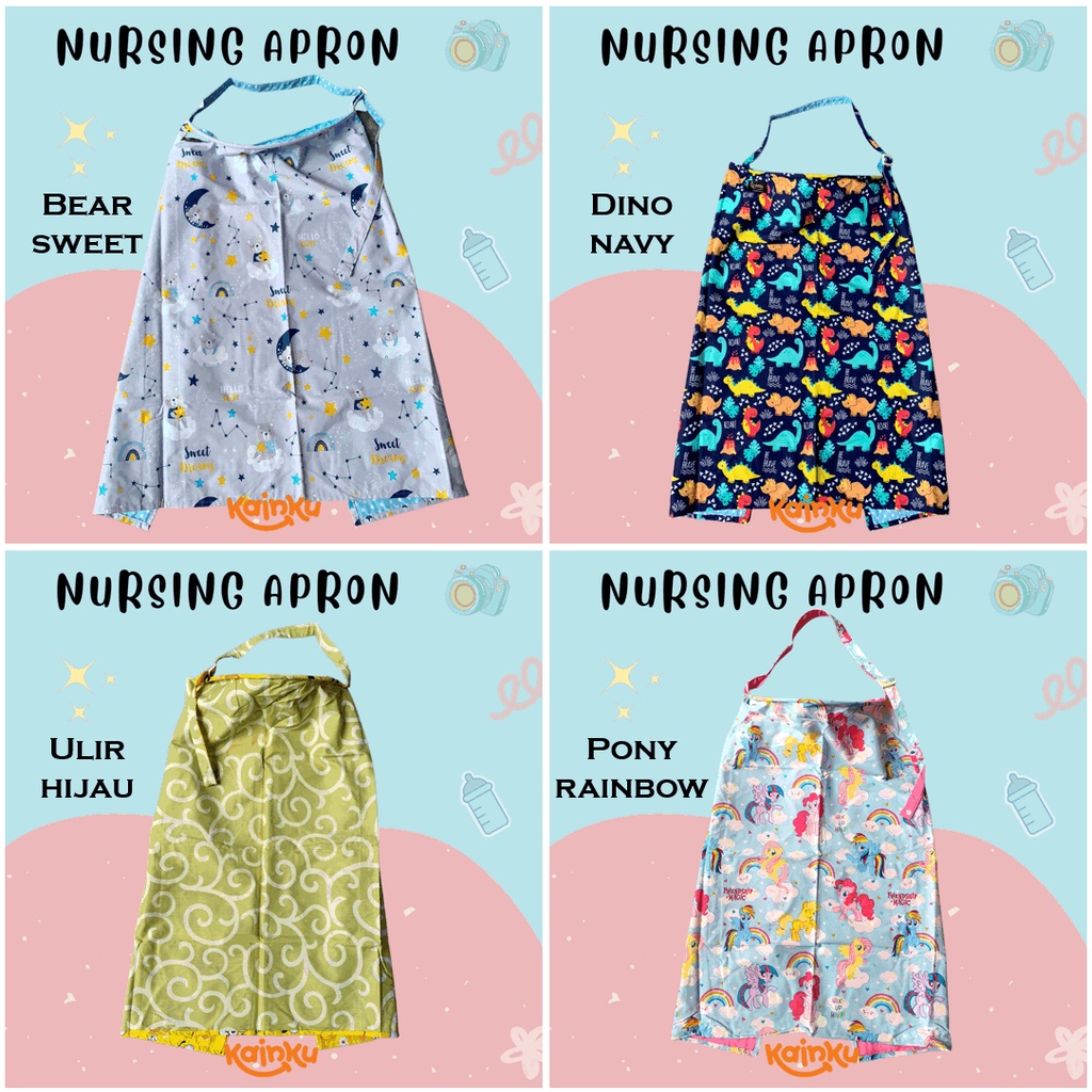 Apron Menyusui Nursing Cover Double Layer Katun Bolak Balik Kualitas No 1 Shopee