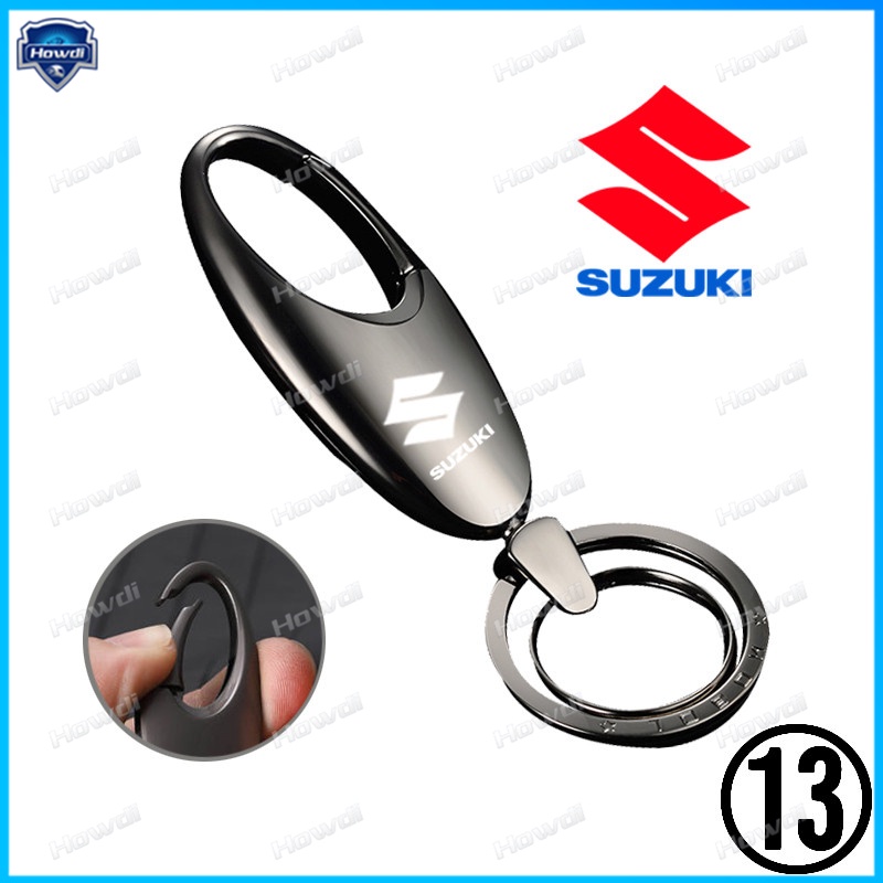 Set Gantungan Kunci Kreatif Bahan Metal Dengan logo Suzuki