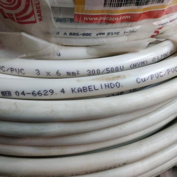 Kabel Tunggal Nym 3X6Mm 3X6 Mm Metal Meteran
