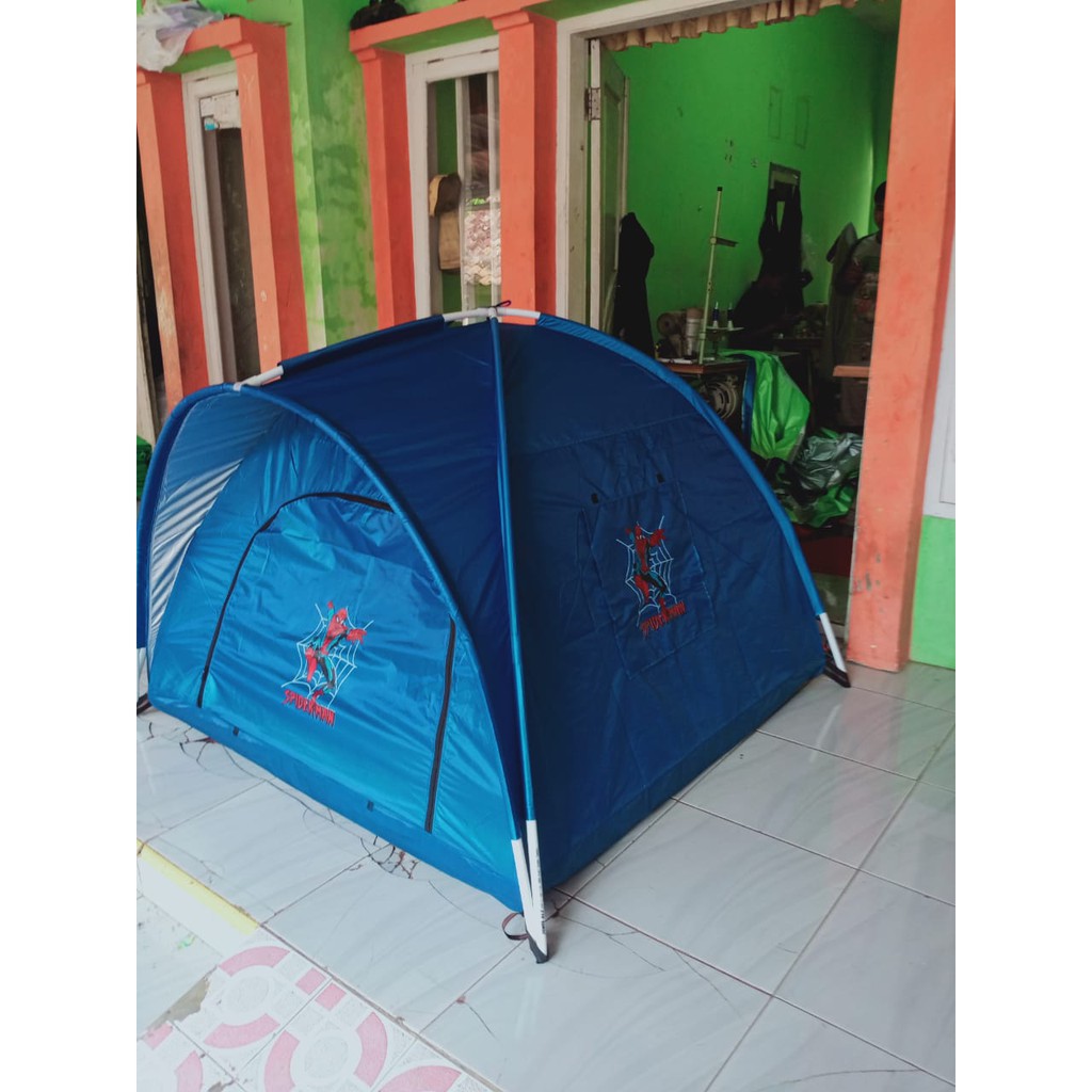 Promo tenda anak|tenda camping anak|tenda mainan anak full biru ukuran 100cm.120cm.140cm