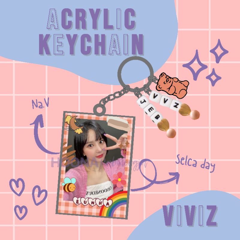 [READY] VIVIZ ACRYLIC CLEAR KEYCHAIN KPOP (Gantungan Kunci VIVIZ)