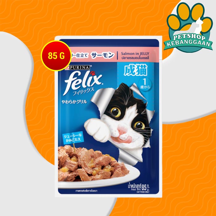 Felix Cat Food Makanan Basah Kucing Wet pouch Kitten Adult 85 Gram