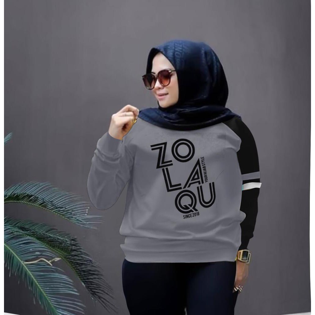 ( lagi promo) ZLQ 3XL  2XL / XXXL SUPER JUMBO LENGAN PANJANG SWEATER WANITA ATASAN KASUAL