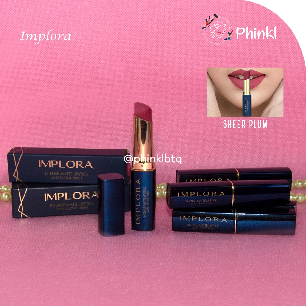 `ღ´ PHINKL `ღ´ ɪ ᴍ ᴘ ʟ ᴏ ʀ ᴀ Implora matte lipstick putar stick pewarna bibir lips warna natural nude