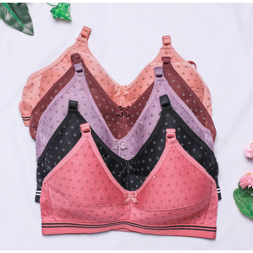 6 Pcs Bh Agatha Remaja - Sport Bra Tanpa Kawat Abg - Miniset Remaja- Pakaian Dalam