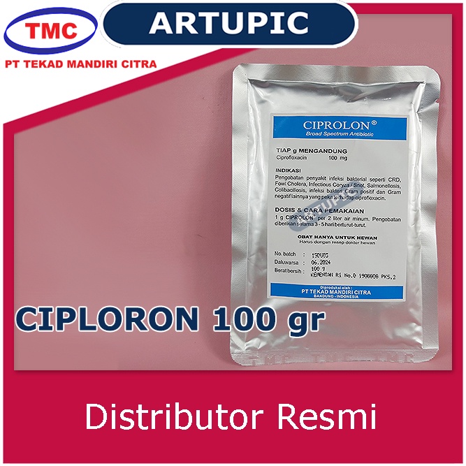 Ciprolon 100 gr Obat CRD Ayam Koli Coli Snot Salmonela Fowl Kolera Cholera