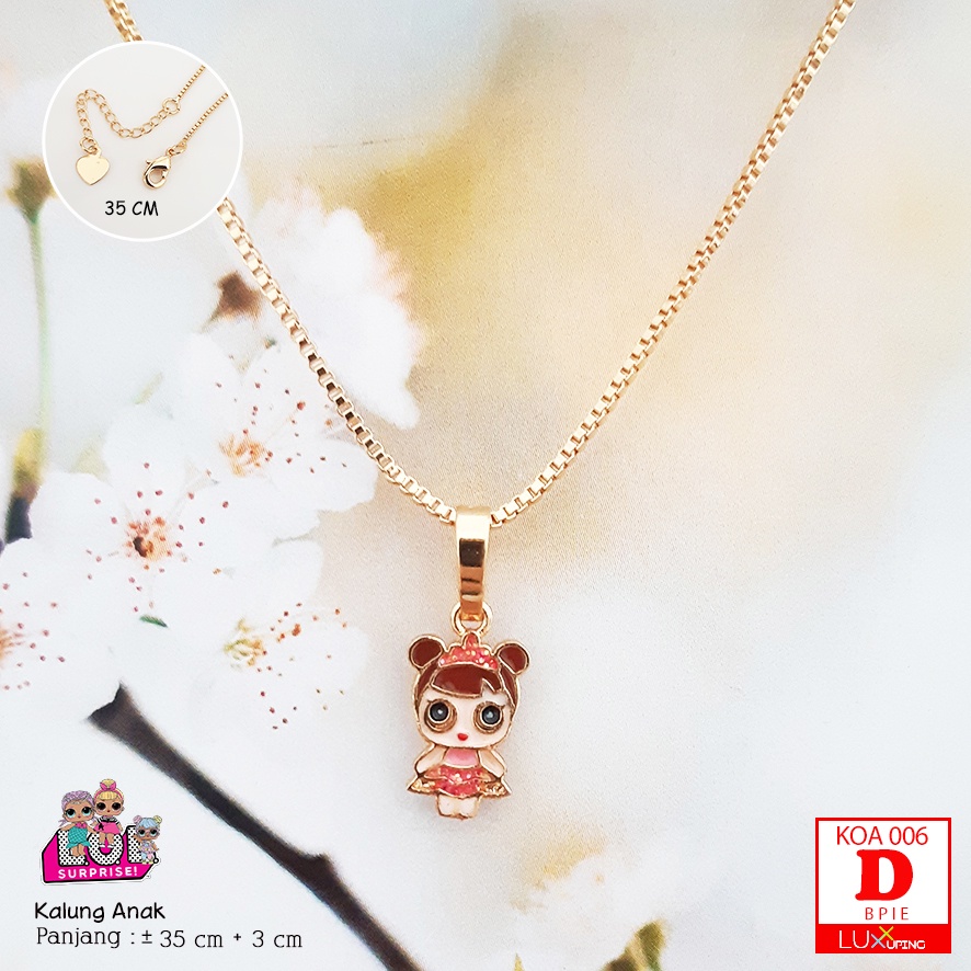 KOA 006 Kalung Anak LOL Boneka Panjang 35 cm Perhiasan Lapis Emas Kalung Xuping Anak Set Luxx Xuping