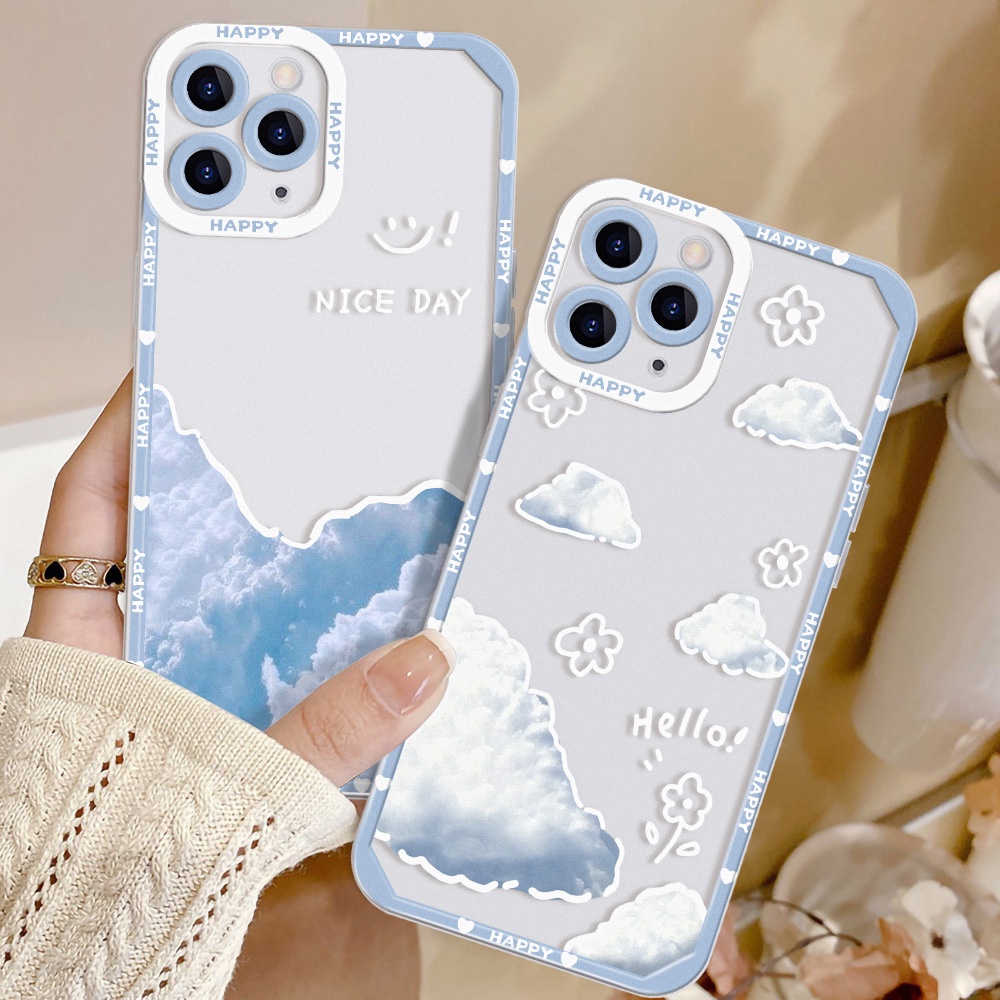 Soft Case TPU Motif Awan Untuk Oppo A9 A5 A15 A16 A74 A3S A12E A95 A55 A74 A5S A16K A76 A96 A36 A31 A52 A92 A1K A33 A32 A11S A5S F11S F9G F3X