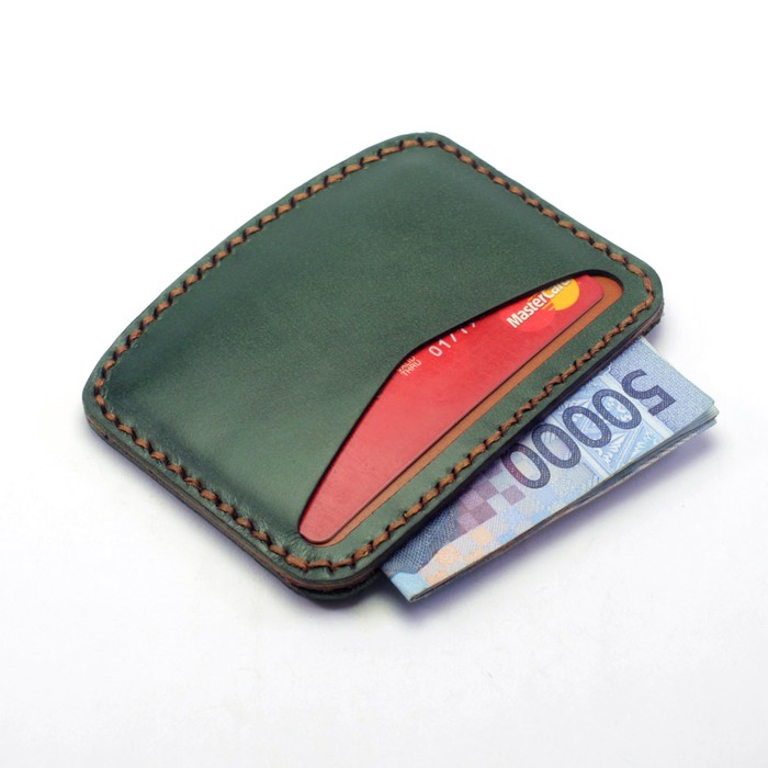 dompet kartu dua warna card wallet - slim wallet jahit tangan PHWL492