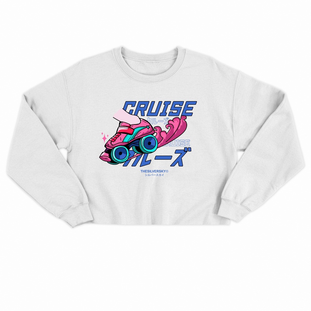 Thesilversky Cruise Crop Crewneck Sweater