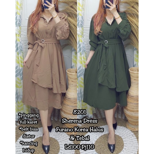 Sherena dress furano korea halus