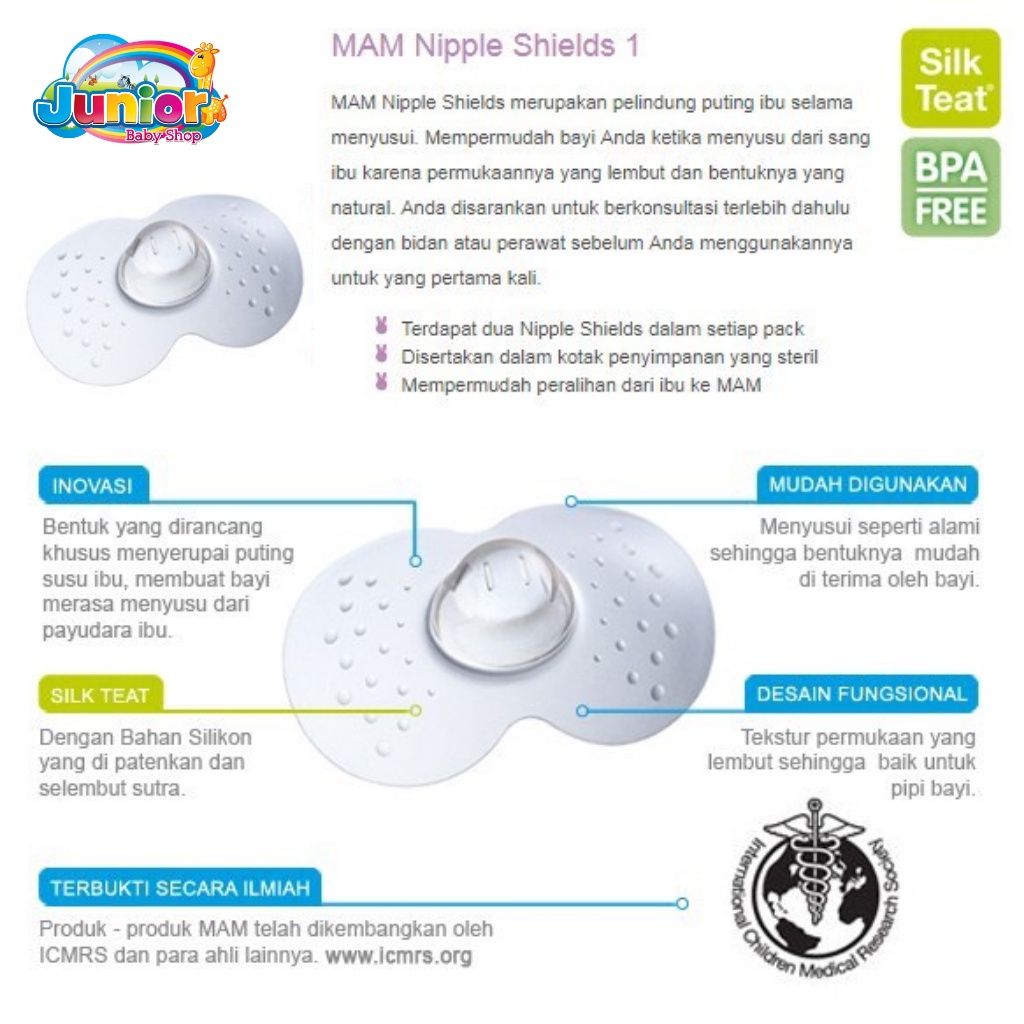 MAM Nipple Shield Pelindung Puting Ibu Menyusui