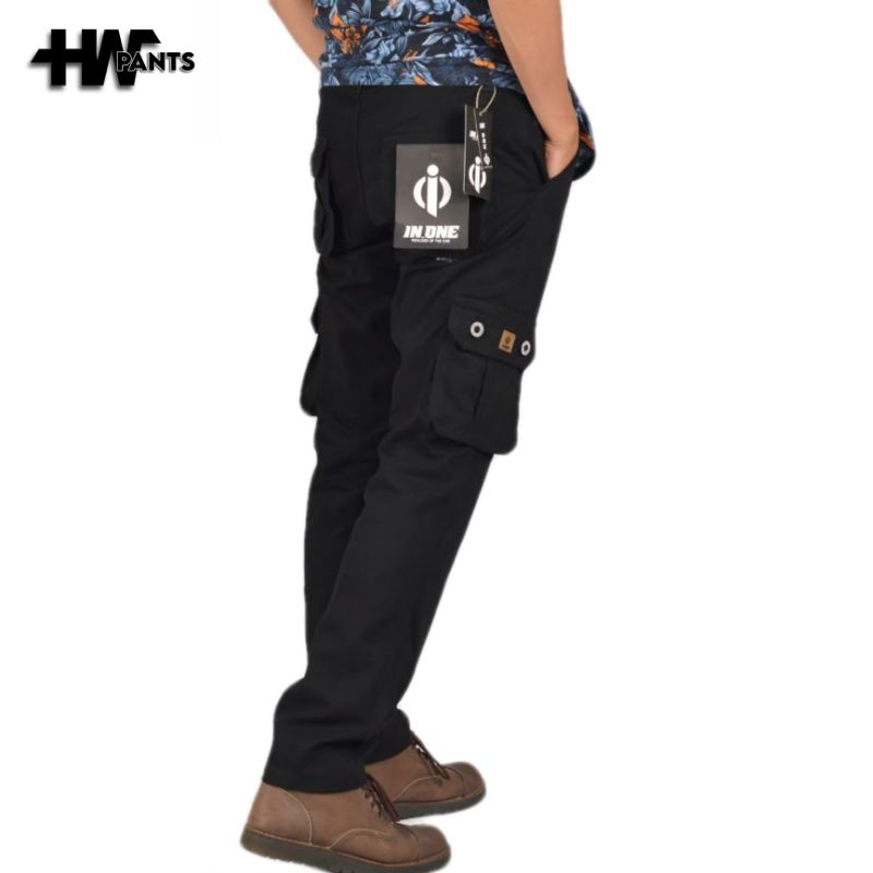 Celana Panjang Cargo Pria - Celana Cargo Panjang Pria Hitam