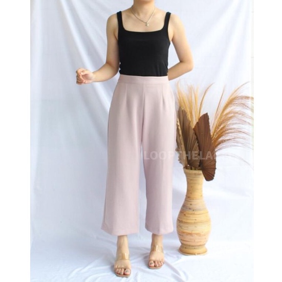 MOSSA CULLOTE PANTS - Celana Kulot Wanita / Celana Kantor / Celana Formal / Celana Panjang Wanita-THISTLE