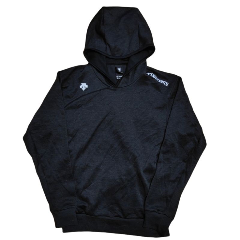 Hoodie Descente second Original hitam pekat