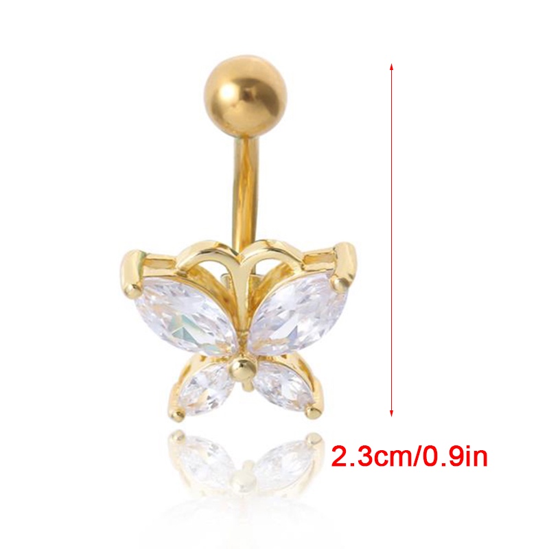 # Kaos T-Shirt Wanita Lengan Pendek Motif Print #Anting Tindik Perut / Pusar Barbel Bahan Stainless Steel Dengan Kristal Untuk Wanita