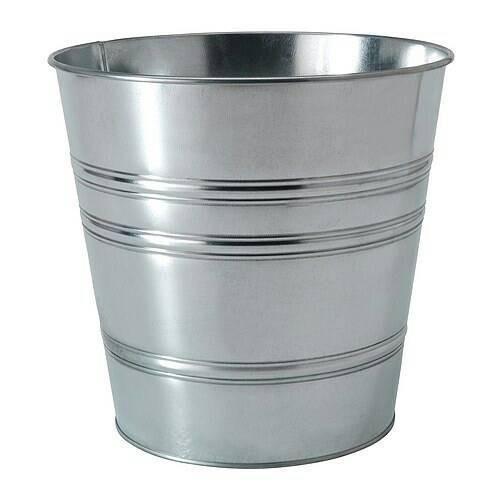 Pittura | Pot Kaleng, Wadah Kaleng, Ember Baja Galvanis Dia 24Cm Super Murah