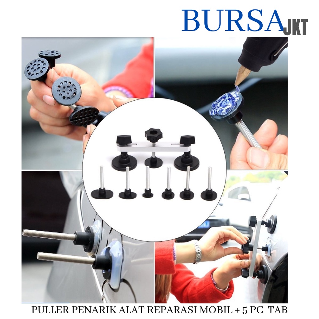 REPARASI PERBAIKAN MOBIL KETOK MAGIC PDR CAR DENT REMOVAL PULLER + 6 MATA PENARIK 75 MM -125 MM