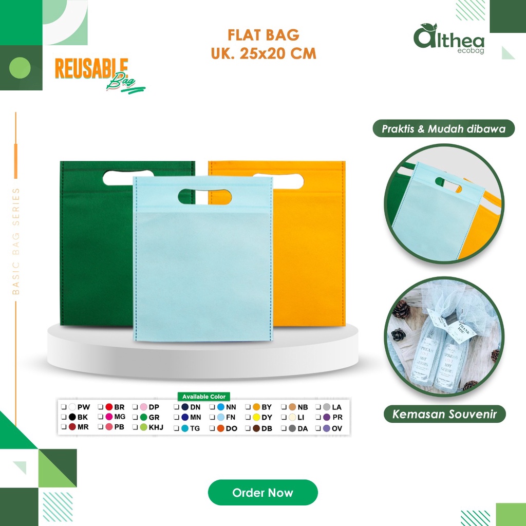 ALTHEA Tas Kain Murah Tas Goodie Bag Tas Spunbond Polos Tas Kain Spunbond Tas Souvenir Spunbond Oval
