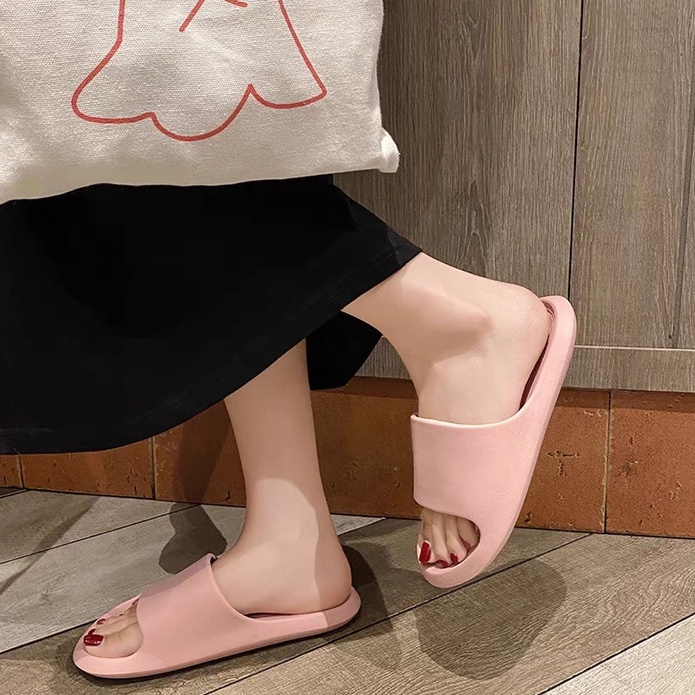 Sandal Murah Wanita EVA Anti Air Sandal Empuk Flat Sandal Kesehatan Slip On Polos Korean Style