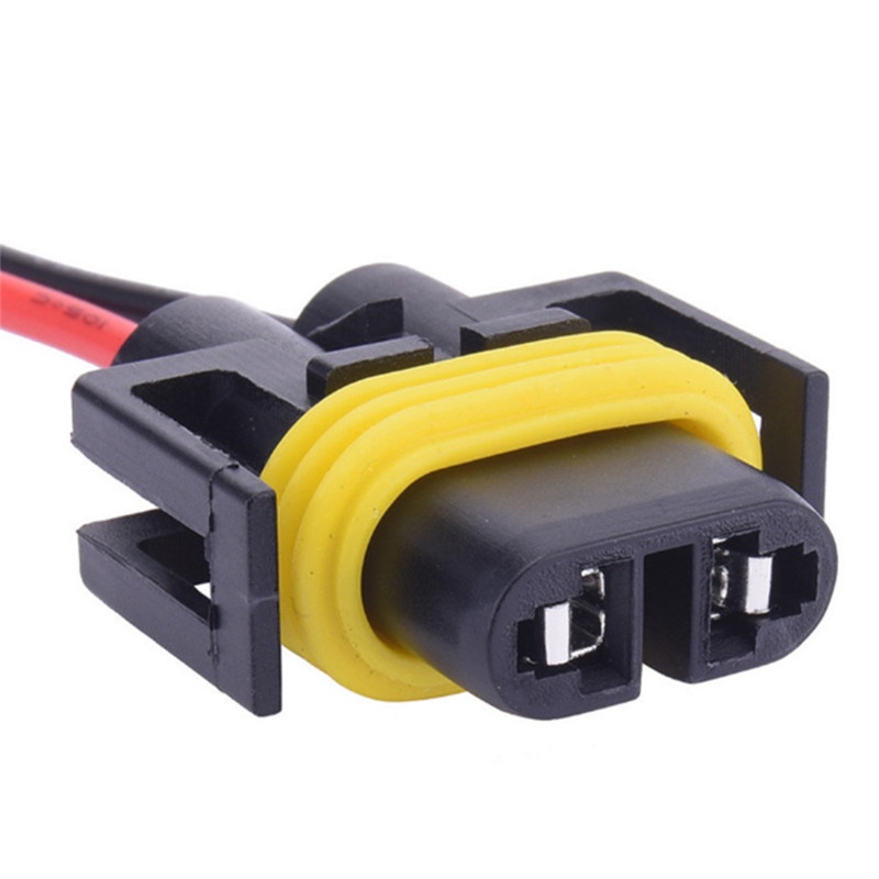 {LUCKID}2PCS H11 H8 H9 Wiring Harness female Socket Wire Connector Plug Extension Pigtail