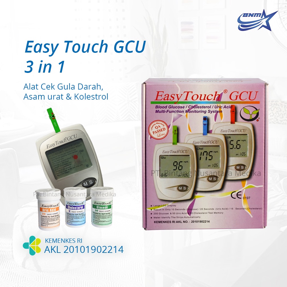 Jual Easy Touch GCU - Alat Cek Darah 3in1 - Cek Gula Darah Kolesterol ...