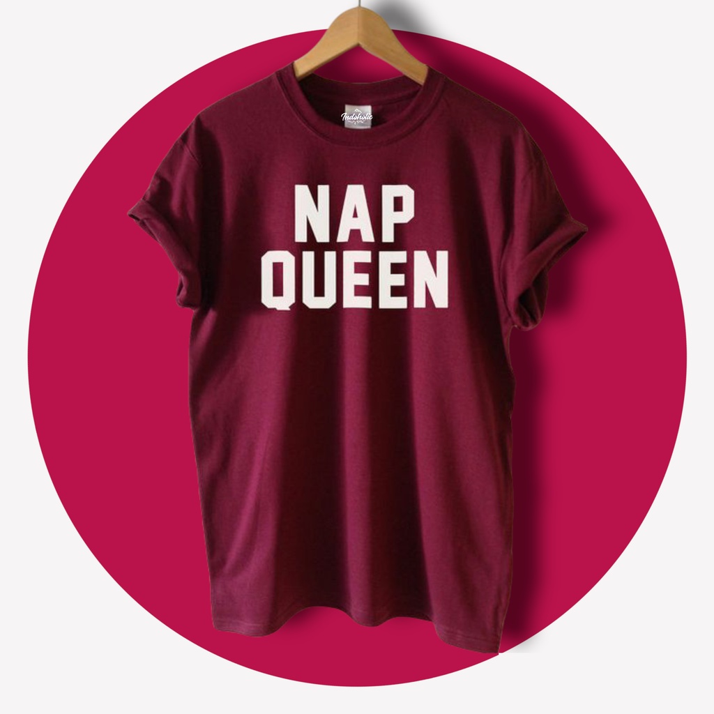 Indoholic Atasan Wanita Baju Kaos distro Oversize Polos Pakaian Tumblr Fashion Original Combed 100% Nap Queen