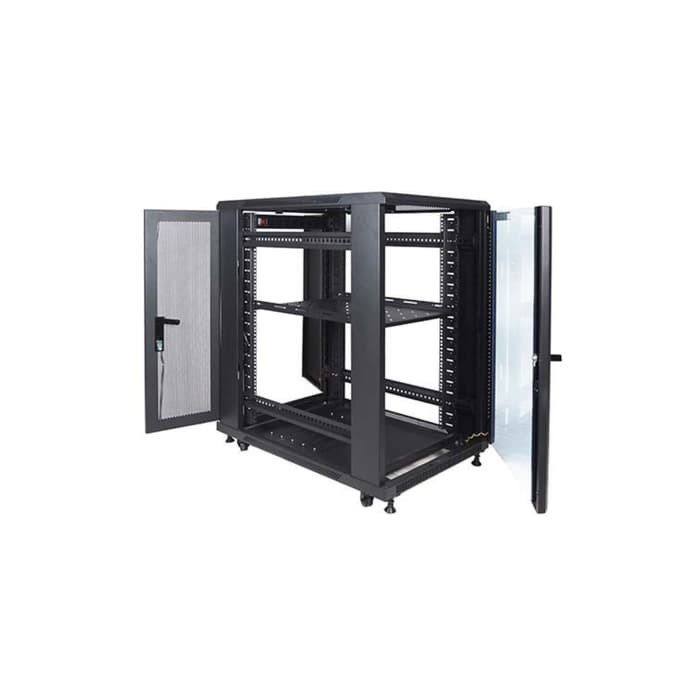 Indorack IR9020G Standing Close Rack 19&quot; 20U Glass Door Depth 900mm STANDING CLOSE RACK 20U GLASS