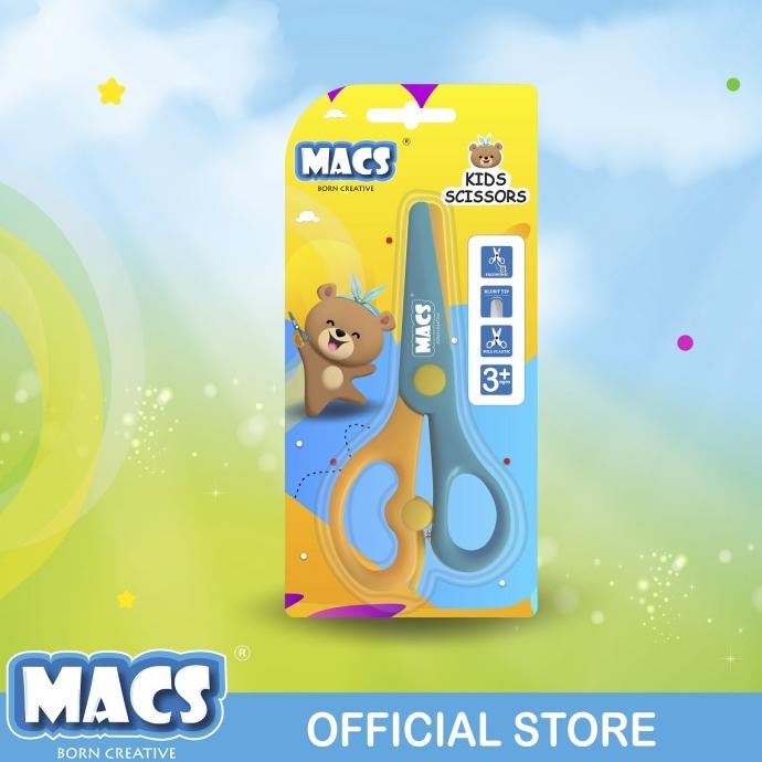 

Big Sale Macs Gunting Anak Oranye Biru / Kids Scissors Orange Blue Big Sale