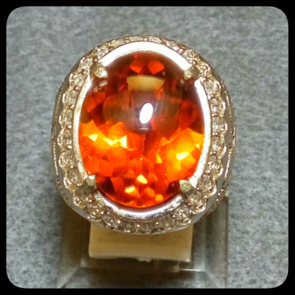 CINCIN BATU AKIK PERMATA FIRE OPAL LUSTER API MENYALA BIG SIZE DAN TERMURAH !!!