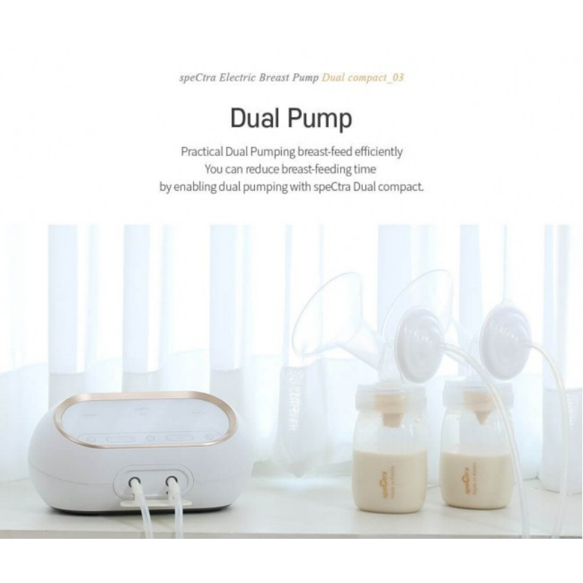 Spectra Pompa Asi Elektrik Dual Compact Free Almond Mix Hospital Grade Easy Travel Electric Breast Pump CBKS