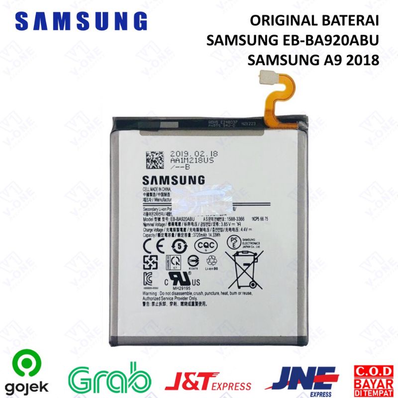 Baterai Battery Original 100% Samsung A9 2018