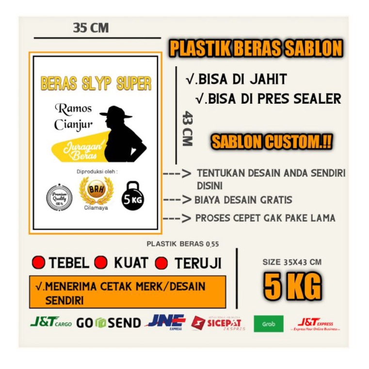 Plastik Beras PE Sablon Custom