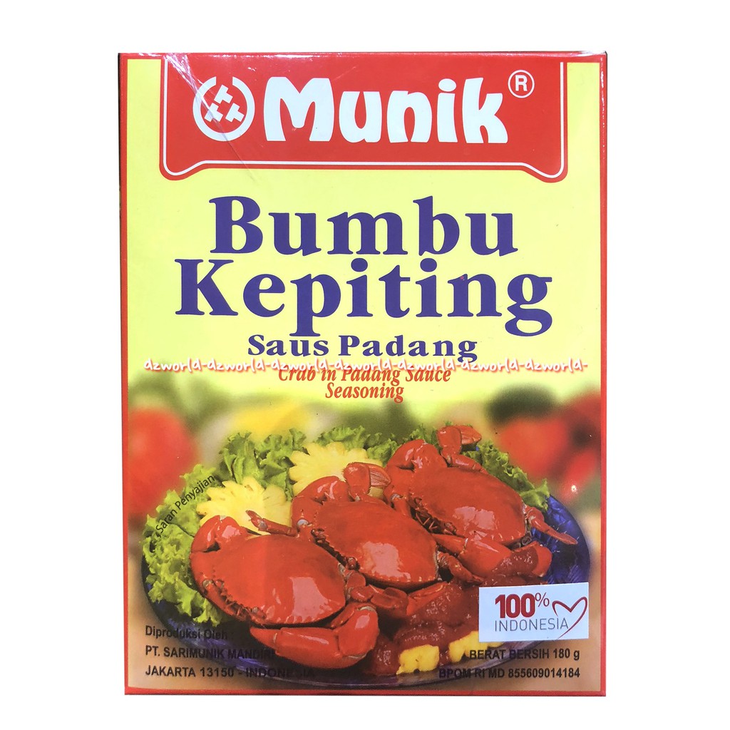 Munik Bumbu Kepiting Saus Padang Crab In Padang Sauce 180gr