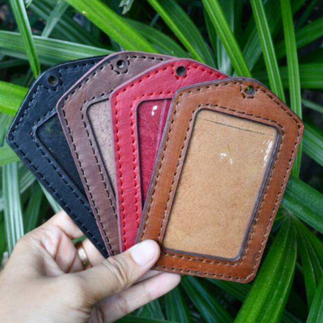 LOOD ID CARD KULIT HOLDER NAMETAG LOOD - GRATIS UKIR NAMA