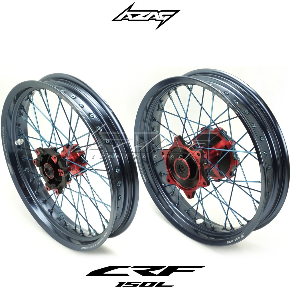 velg set motor honda crf 150 ring 17 supermoto scarlet full edisi