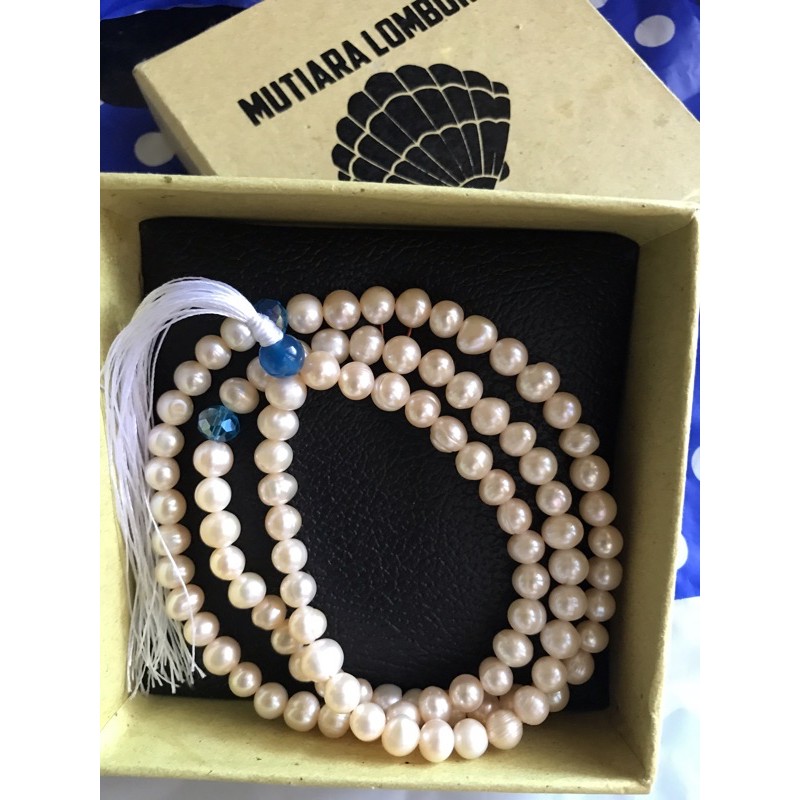tasbih mutiara lombok asli 99 butir