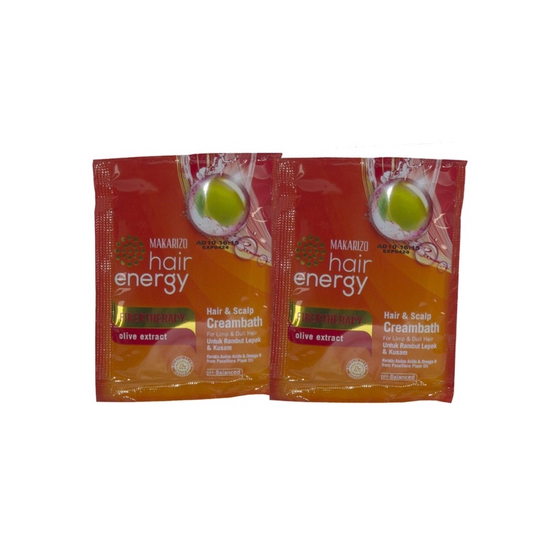 ✿ELYSABETHME✿ 【﻿ＭＡＫＡＲＩＺＯ】 Makarizo 30 ml hair energy creambath masker rambut sachet  hairmask anti rambut bercabang kering kusam