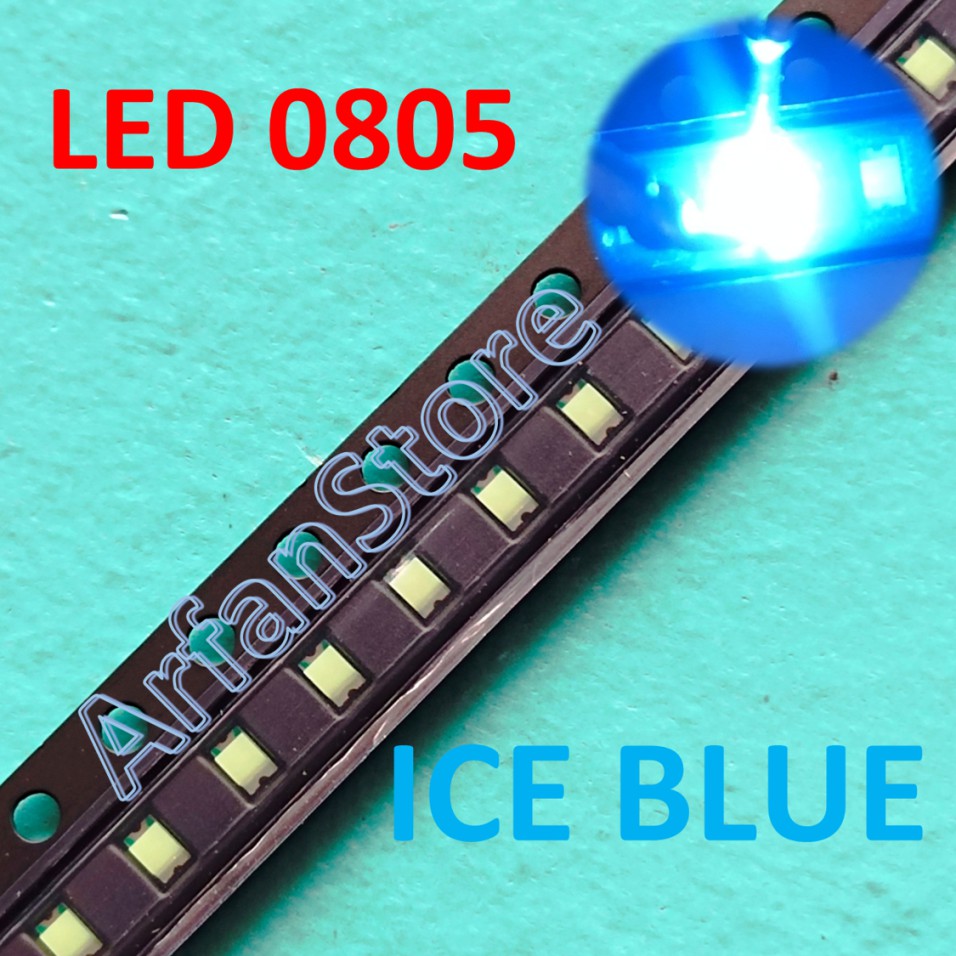 SMD LED 0805 Ice Blue SMT Chip Super bright Biru Hijau Muda Laut PER 20PCS