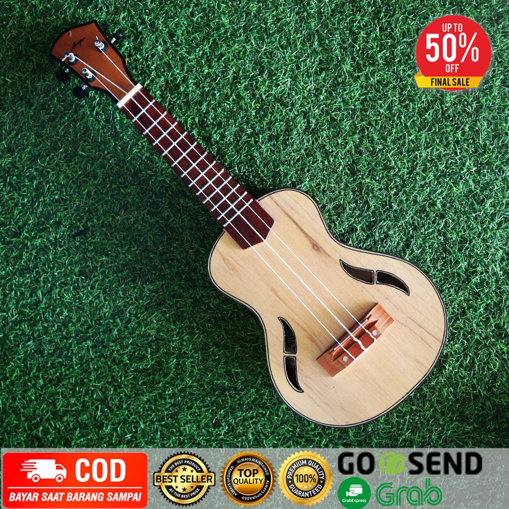 Promo Murah Ukulele Pare kencrung kentrung pare gitar kecil untuk anak motif lubang samping