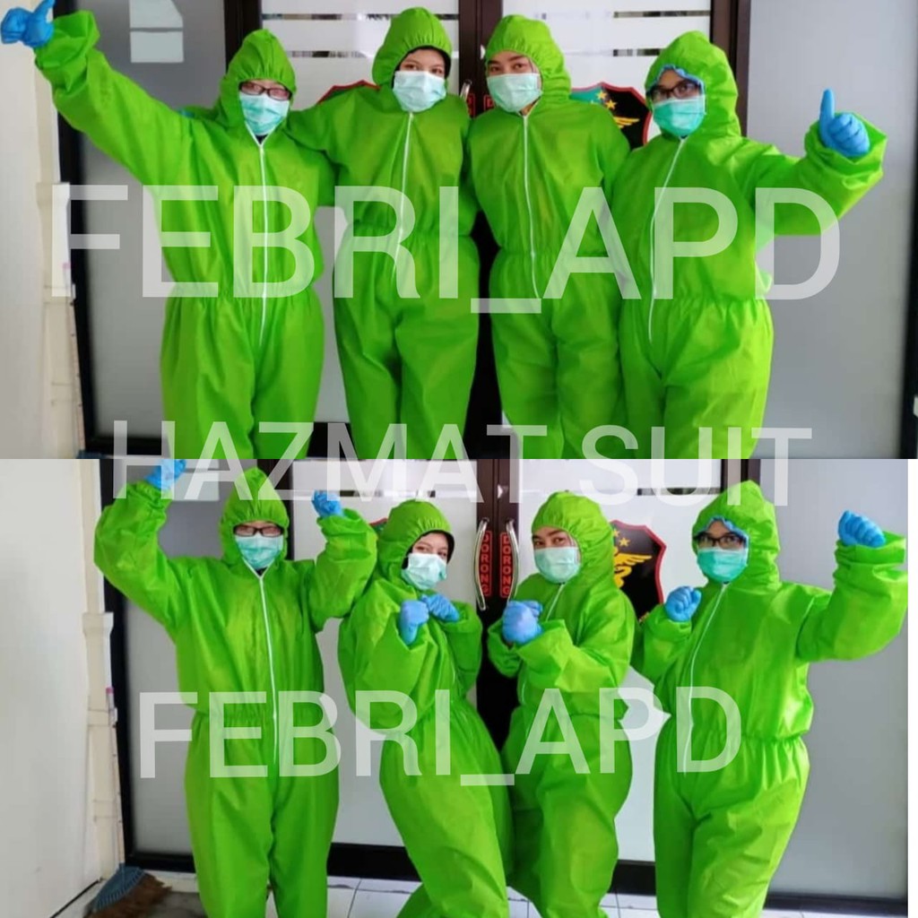 BAJU HAZMAT SUIT 75 gsm APD MEDIS COVERALL SUIT