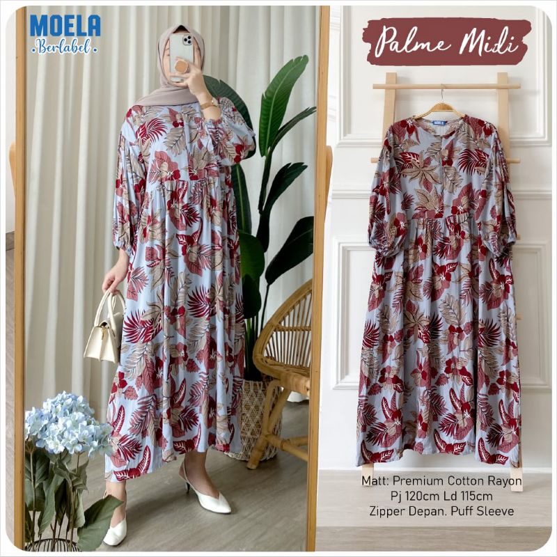 PALME MADE MIDI DRESS ORI MOELA BERLABEL