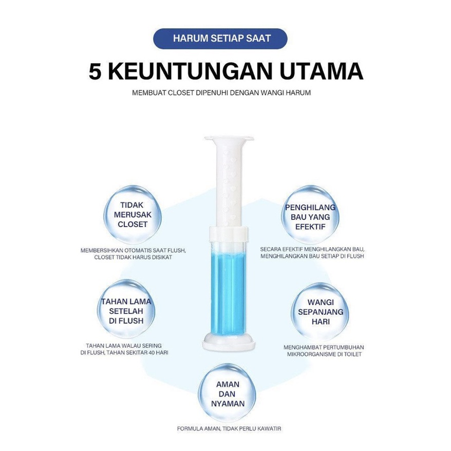 GEL PENGHARUM CLOSET - PARFUME TOILET - STERIL PEWANGI WC - FRAGRANCE GEL TOILET CLEANER KLOSET Image 2